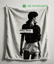 Miumiu Throw Blankets